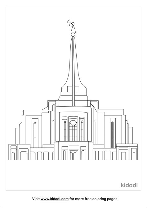 Free Lds Temple Coloring Page Coloring Page Printables Kidadl
