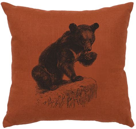 Linen Bear Cub Pillow 16 X 16 5 Colors