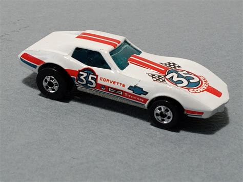 1975 Hot Wheels Corvette White 35 Race Car Etsy