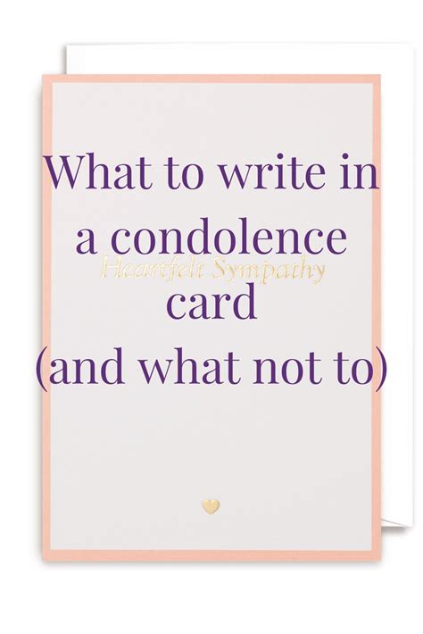 Sympathy Messages What To Write In A Condolence Card The