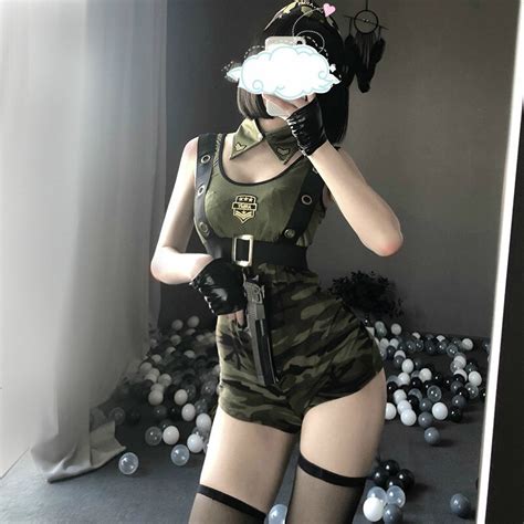 disfraz de soldado del ejército para chica ropa interior sexy para fiesta de halloween