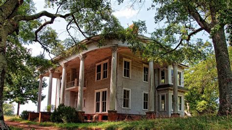 One Of Many Abandoned Once Stately Homes Along Country Roads In North