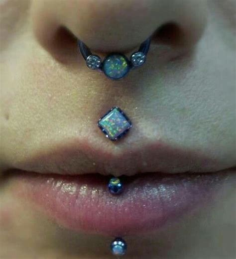 Septum Medusa And Lip I Love The Jewelry Opal Is Awesome Body Jewelry Piercing Labret