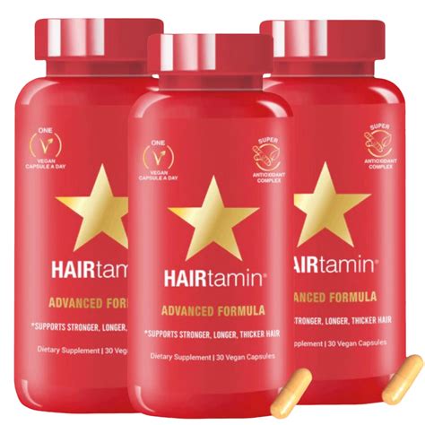 3 Hairtamin Healthy Hair Growth Vitamins Biotin Hair Growth Supplement Hair Vitamins To Help