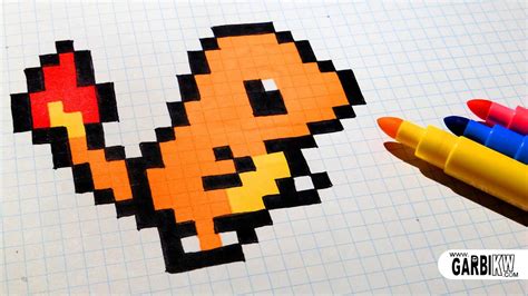 Pixel art facile et rapide meilleur de image licorne the. Handmade Pixel Art - How To Draw Charmander #pixelart ...