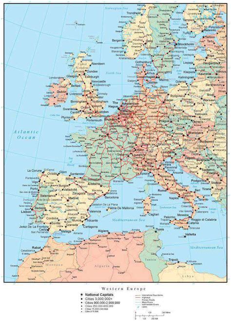 Political Map Of Western Europe With Capitals United States Map