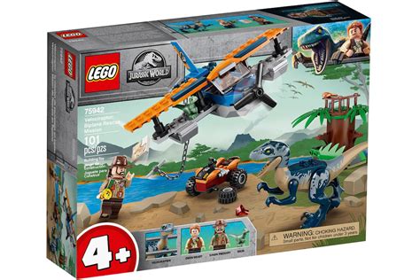 Lego Jurassic World Velociraptor Biplane Rescue Mission Set 75942 Fr