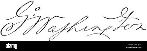 George Washington Signature Stock Photo Alamy