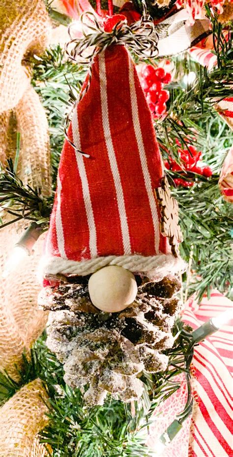 DIY Pinecone Gnome Ornament - Lizzy & Erin | Christmas ornament crafts, Diy pinecone, Handmade ...