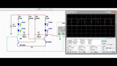 Astable Multivibrator Simulation Using Transistor Youtube