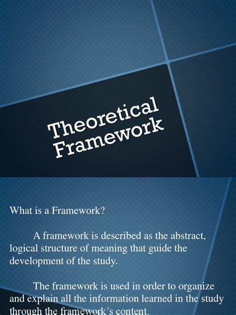 theoretical framework theory abstraction