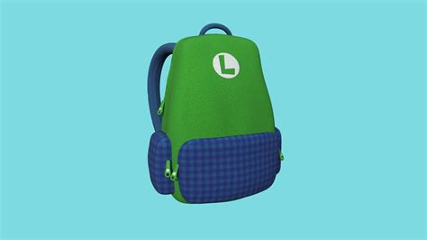 3d Luigi Backpack Fashion Costume Character Design Turbosquid 1715701