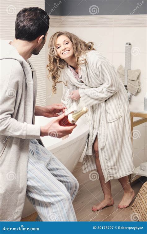 couple in the bathroom stock image image of love beauty 30178797