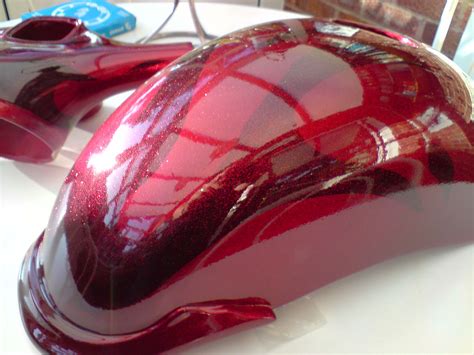 More Of The Restoration Candy Red Fleck With Flames Red Candy Custom Paint Jobs Paint Job