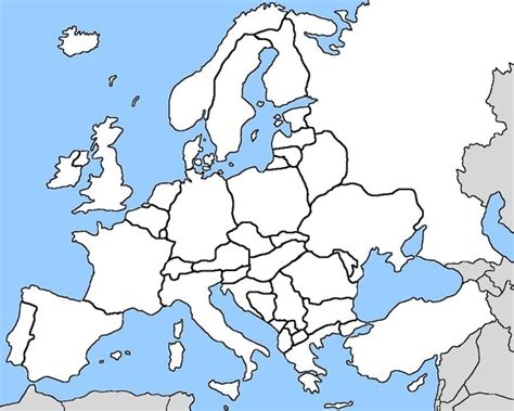Map Of Europe Without Borders Topographic Map Of Usa With States