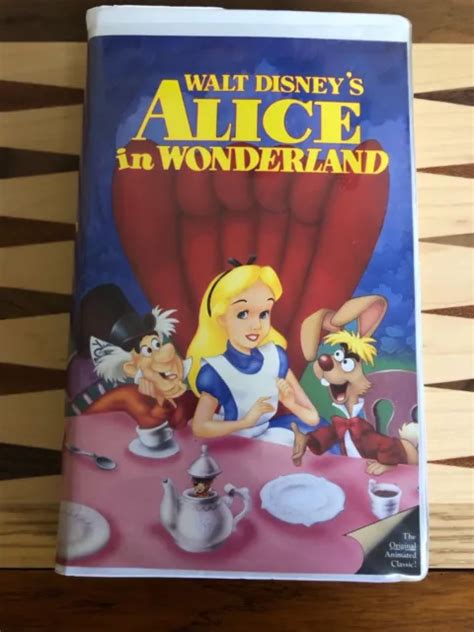 Rare Vintage Alice In Wonderland Vhs Walt Disney S Black Diamond