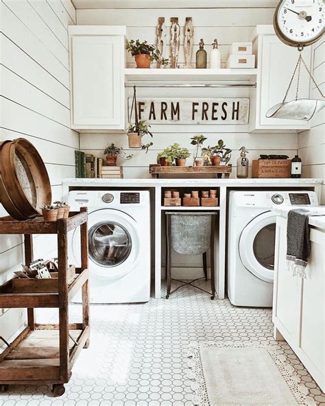 37 Awesome Farmhouse Laundry Room Decoration Ideas Home Bestiest