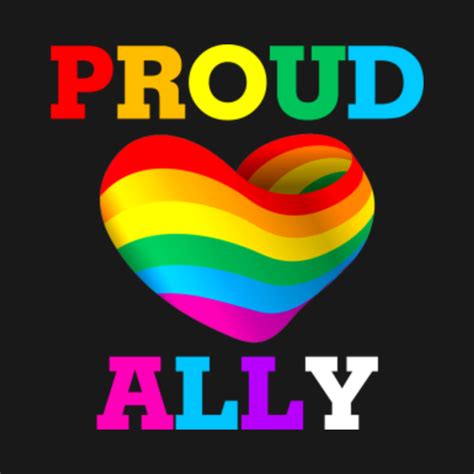 Proud Ally Gay Pride Long Sleeve T Shirt Teepublic