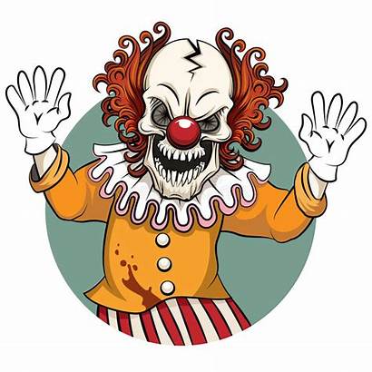 Clown Face Clipart Vector Illustration Zombie Horror
