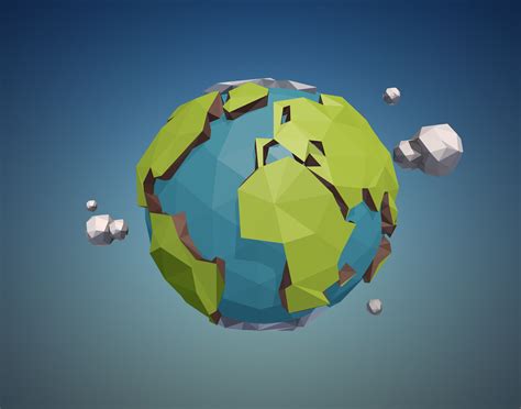 Low Poly Earth 270781 Vector Art At Vecteezy