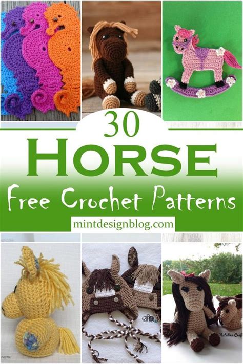 30 Free Crochet Horse Patterns Mint Design Blog