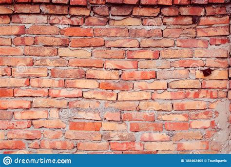 Textured Orange Brick Wall For Seamless Background Stock Image Image