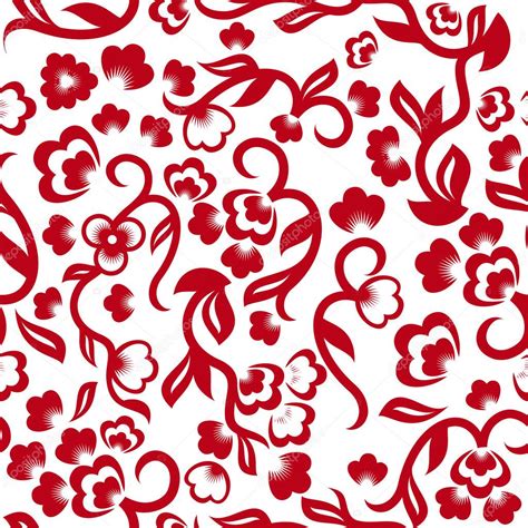 Chinese Floral Seamless Pattern Stock Vector Image By ©anastasiiaku