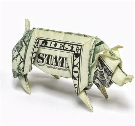One Dollar Pig Dollar Origami By Won Park