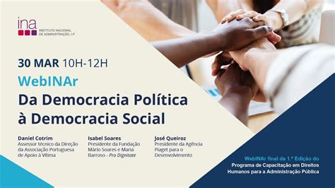 WebINAr Da democracia política à democracia social 30 de março 1 ª