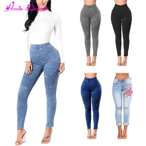 2017 Light Blue Women Plus Size Jeans Butt Lift Sex Jeans Buy Women