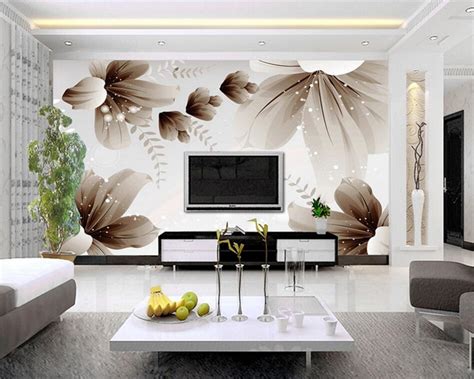 Custom Photo Wallpaper Modern 3d Wall Wallpaper Floral Art