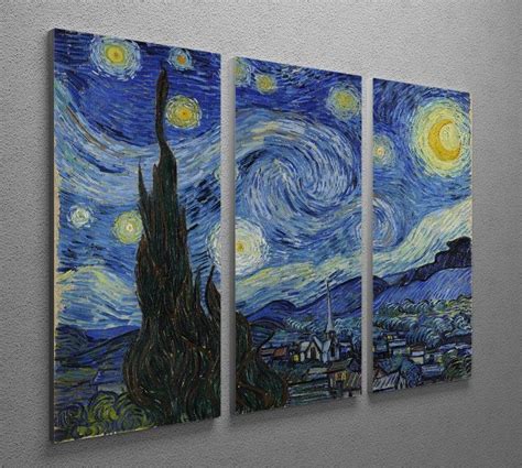 Van Gogh Starry Night 3 Split Panel Canvas Print Canvas Art Rocks