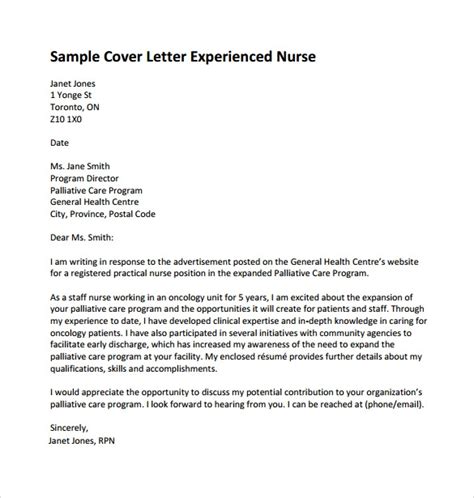 nursing cover letter template samples examples