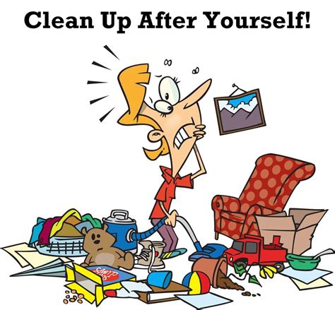 Clean Up After Yourself Cleaning Clutter Clip Art