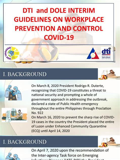 Dti And Dole Interim Guidelines On Workplace Prevention And Control