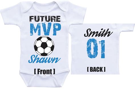 Personalized Soccer Onesies Future Mvp Baby Boy Soccer Baby Etsy