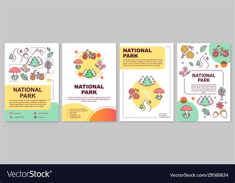 National Park Brochure Template Layout Forest Vector Image