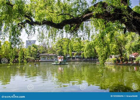 El Parque Verde Del Lago También Conocido Como Cui Hu Park Es Uno De