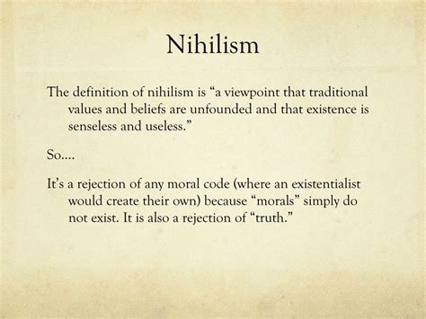 Ppt Existentialism Vs Nihilism Powerpoint Presentation Free Download Id 1986800