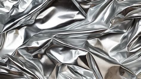 Crumpled Foil S Distinct Texture Background Aluminum Foil Glossy