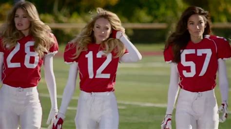 Victoria S Secret Angels Don Football Uniforms For Super Bowl Commercial Abc7 Chicago