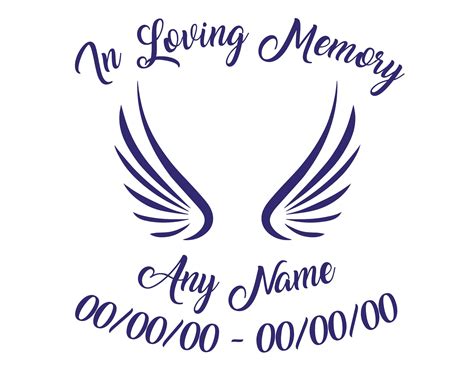 Personalized In Loving Memory Vinyl Decal Custom Memorial | Etsy