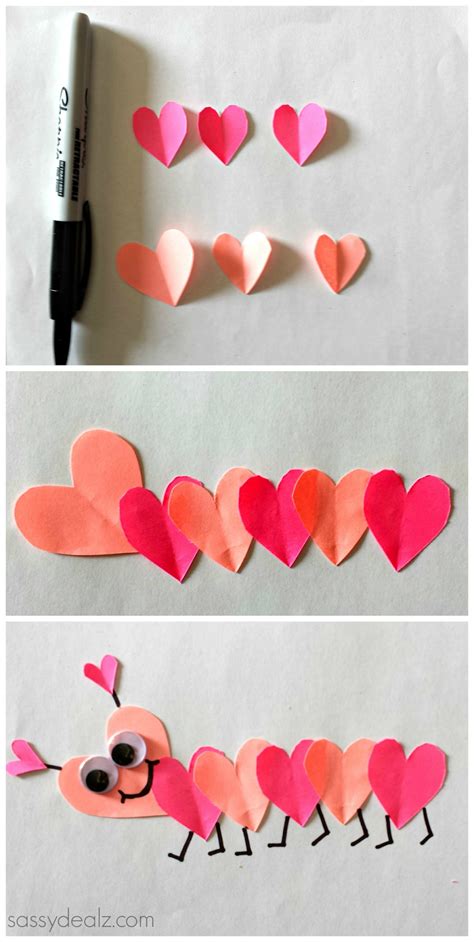 Valentines Day Kid Crafts Ideas Easy Diy Valentines For S To Make