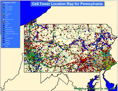 Cell Tower Locations Map United States Map