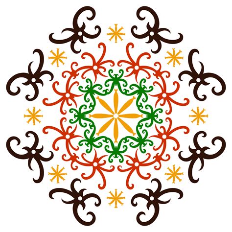 Typical Ornament Of The Dayak Tribe Kaliamantan 16774396 Png