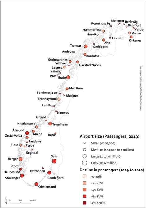 Airports In Norway Data Source Avinor 2021 For Avinor Airports