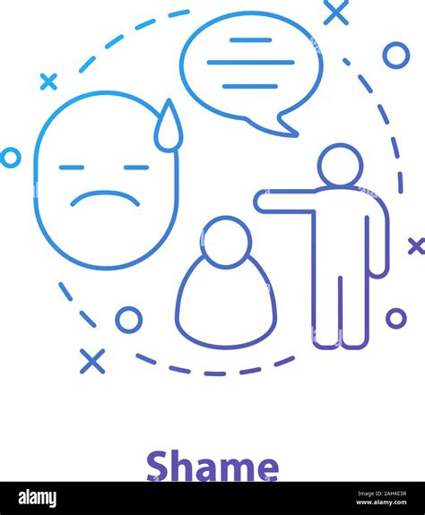 Shame Concept Icon Condemnation Idea Thin Line Illustration Suffering