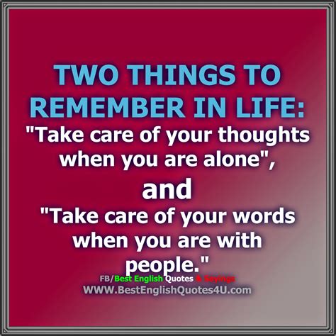 Two Things To Remember In Life Best English Quotes