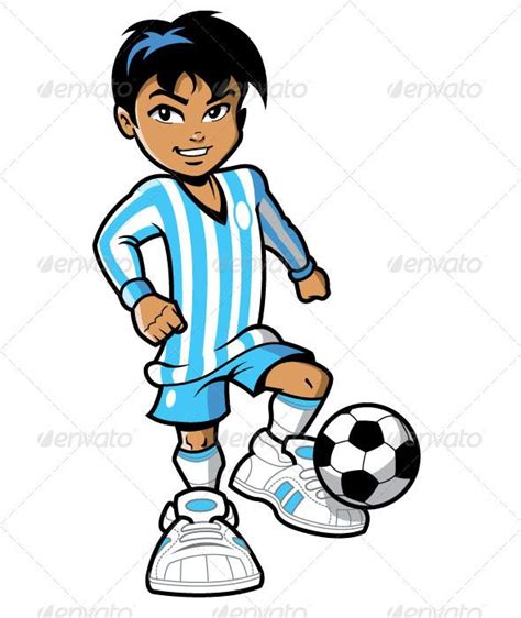 Smiling Soccer Football Player Football Cartoon And Boy Cartoon