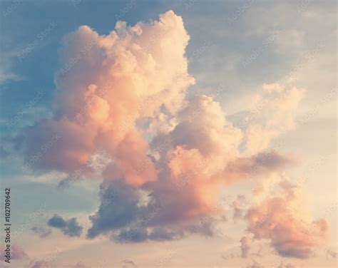 Cloudy Sky During Sunrise Stock Photo Adobe Stock